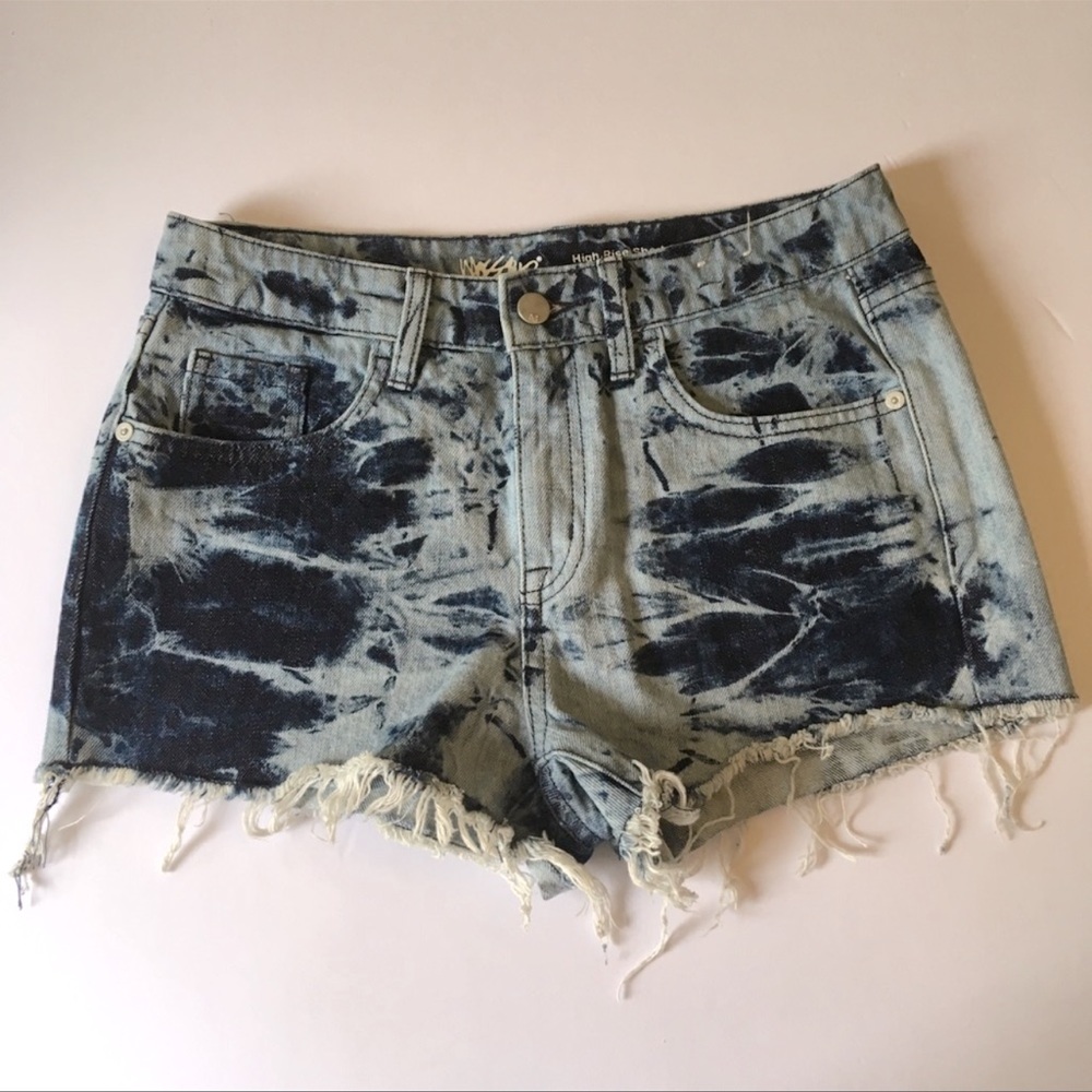 MOSSIMO Tie Dye Acid Wash Cut Offs Jean Shorts